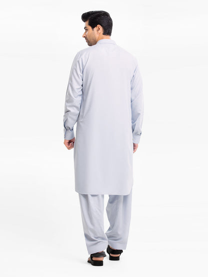 Edenrobe - Men's Ice Blue Kurta Shalwar - EMTKST24-99424