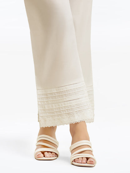 Edenrobe - Women's White Trouser - EWBEB24-76567