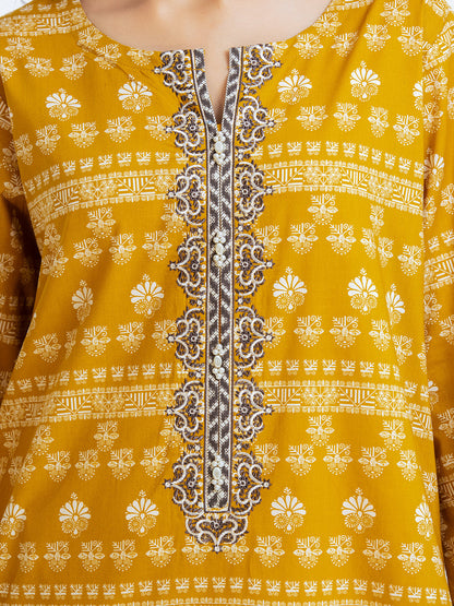 Edenrobe - Pret 2Pc Embroidered Khaddar Shirt Dupatta - EWTKE23-68500SD