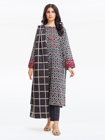 Edenrobe - Pret 3Pc Embroidered Cambric Suit - EWTKE23-68539-3P