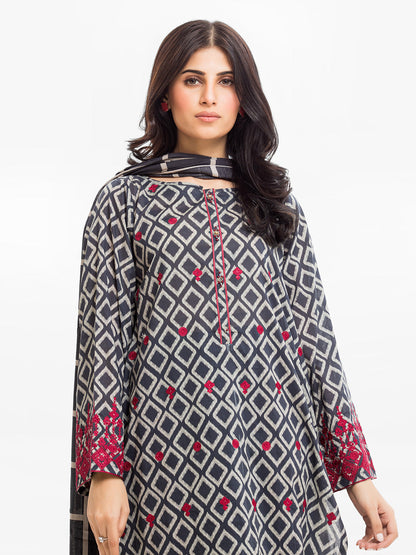 Edenrobe - Pret 3Pc Embroidered Cambric Suit - EWTKE23-68539-3P