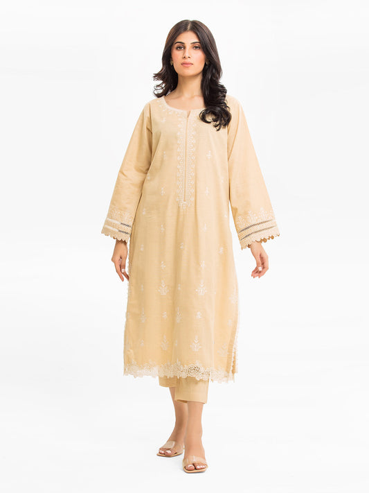 Edenrobe - Pret 2Pc Embroidered Khaddar Shirt Trouser - EWTKE23-68713ST