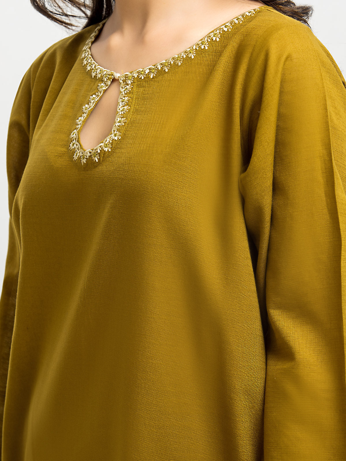 Edenrobe - Pret 3Pc Embroidered Khaddar Suit - EWTKE23-68797-3P