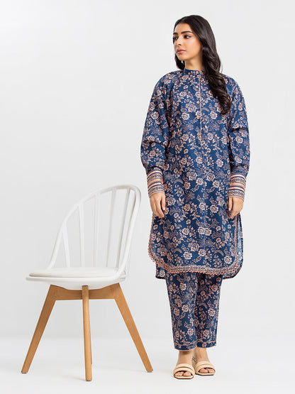 Edenrobe - Pret 2Pc Printed Cambric Shirt Trouser - EWTKP23-69627ST