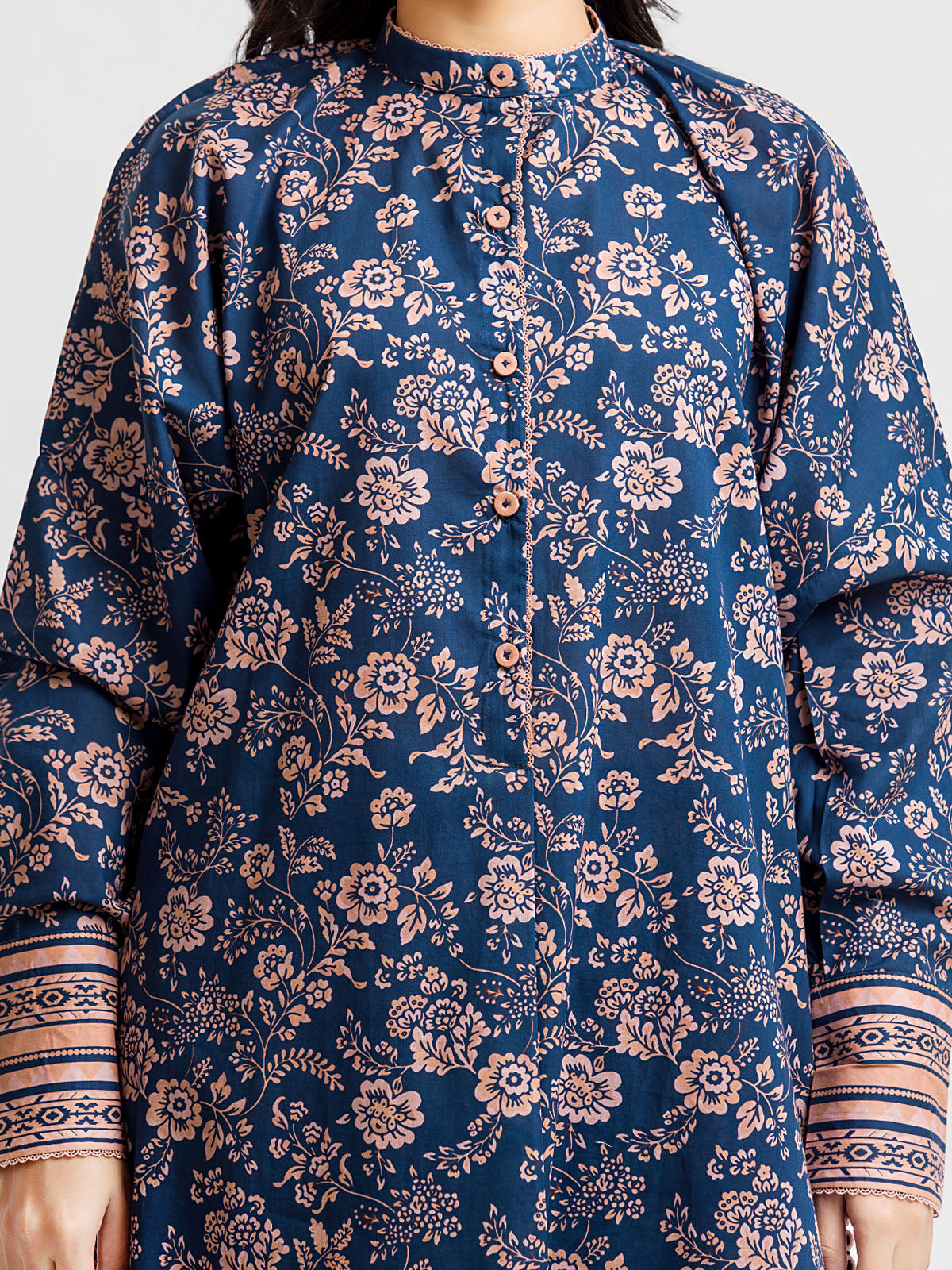 Edenrobe - Pret 2Pc Printed Cambric Shirt Trouser - EWTKP23-69627ST