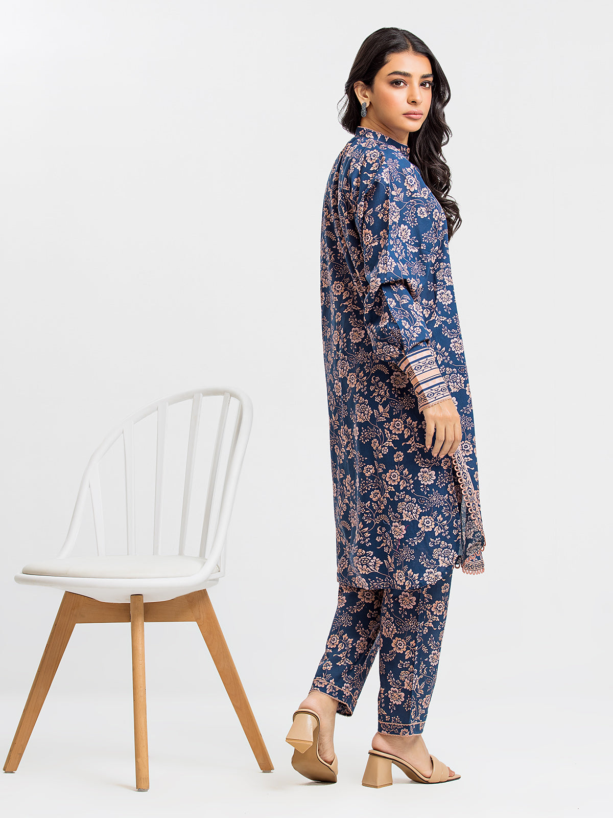 Edenrobe - Pret 2Pc Printed Cambric Shirt Trouser - EWTKP23-69627ST