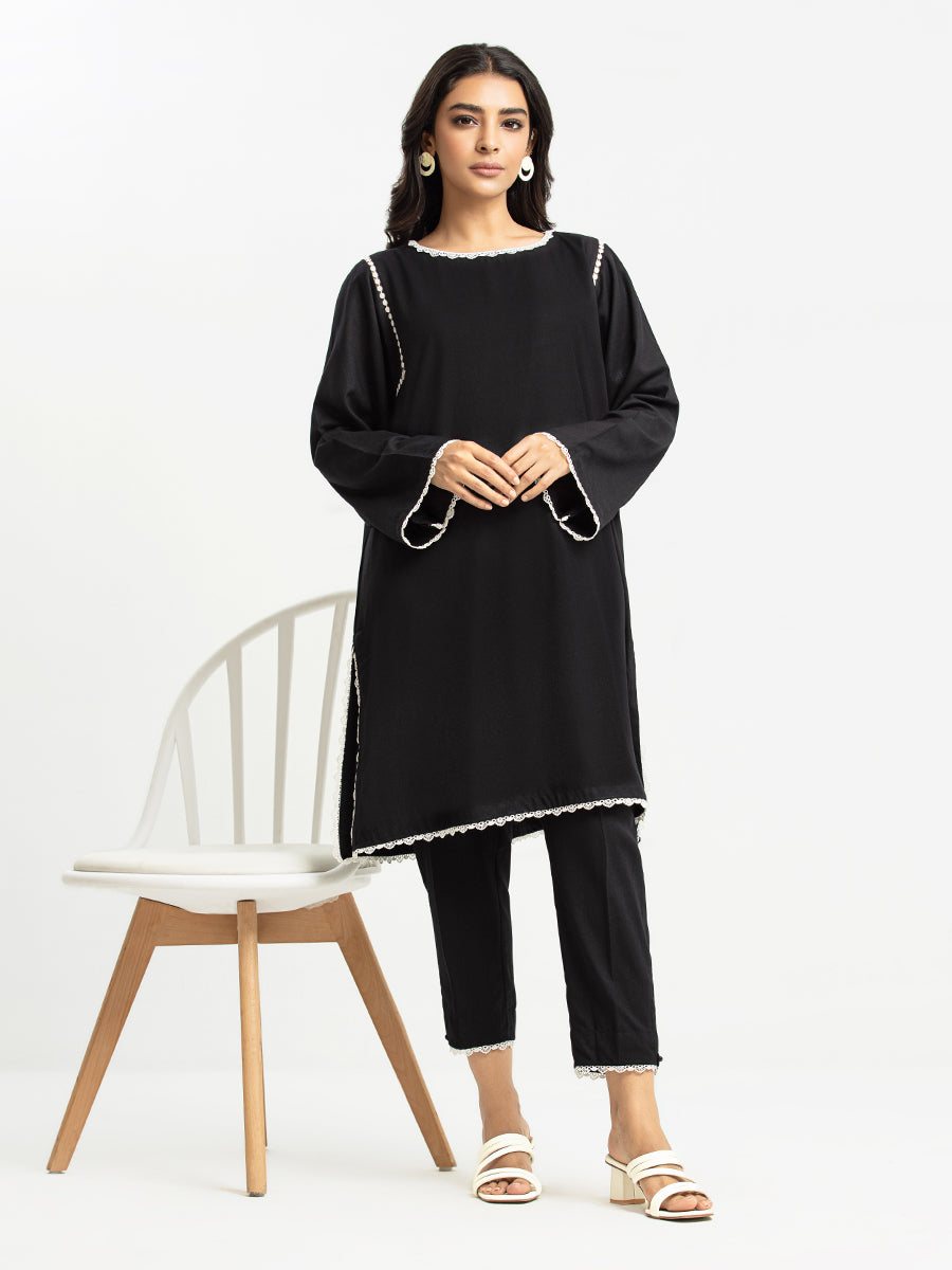 Edenrobe - Pret 2Pc Solid Ayudia Shirt Trouser - EWTKS23-69624ST