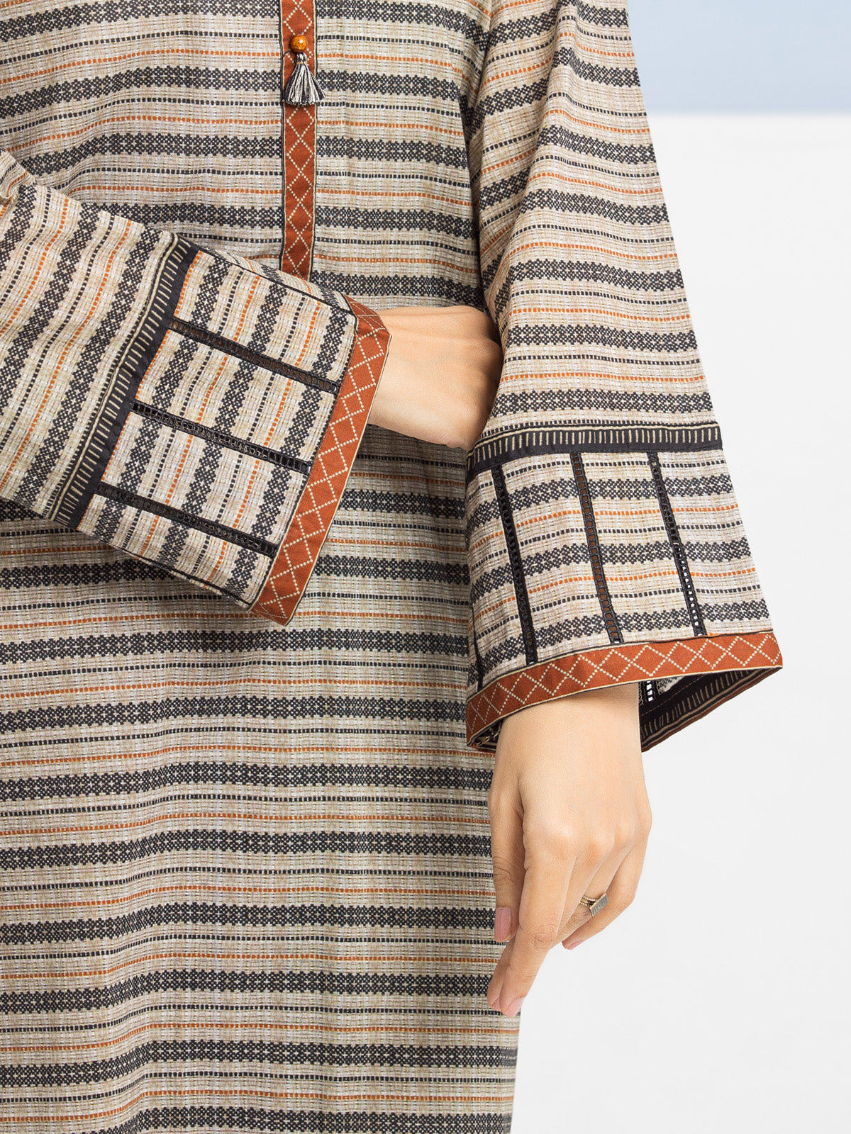 Edenrobe - EWU24A1-28009-3P Unstitched Sage Printed Lawn 3 Piece