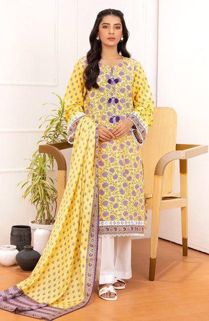 Orient - Unstitched 2 Piece Printed Lawn Shirt And Net Lawn Dupatta