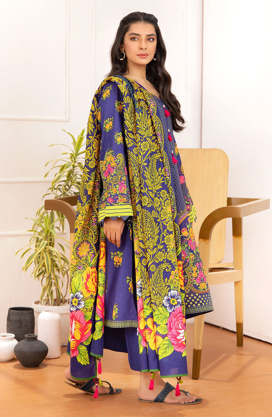 Orient - Unstitched 3 Piece Printed Lawn Shirt And Lawn Dupatta