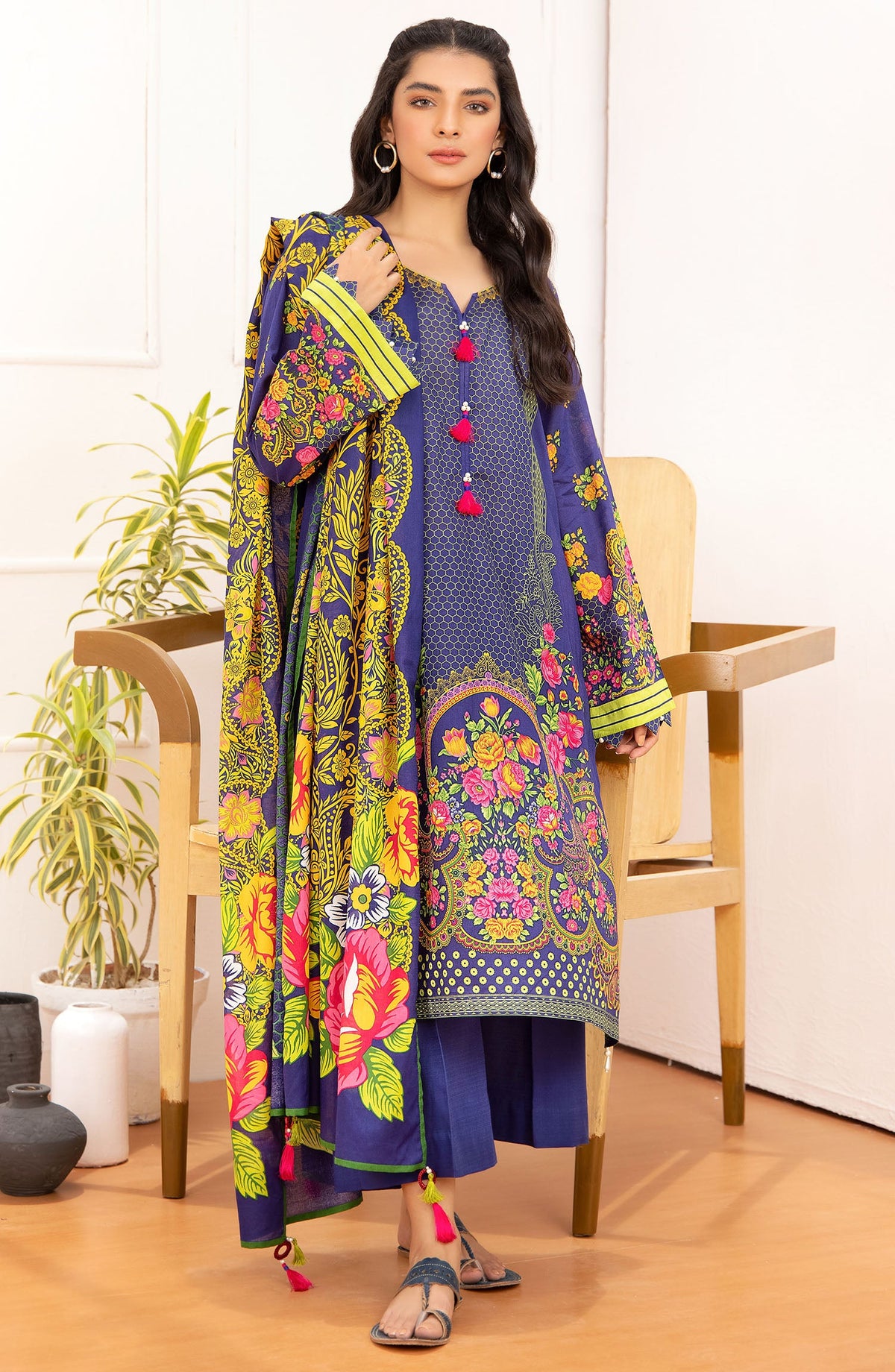 Orient - Unstitched 3 Piece Printed Lawn Shirt And Lawn Dupatta