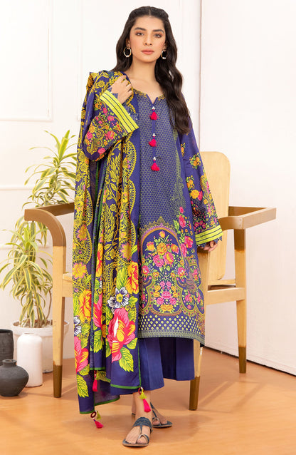 Orient - Unstitched 3 Piece Printed Lawn Shirt And Lawn Dupatta