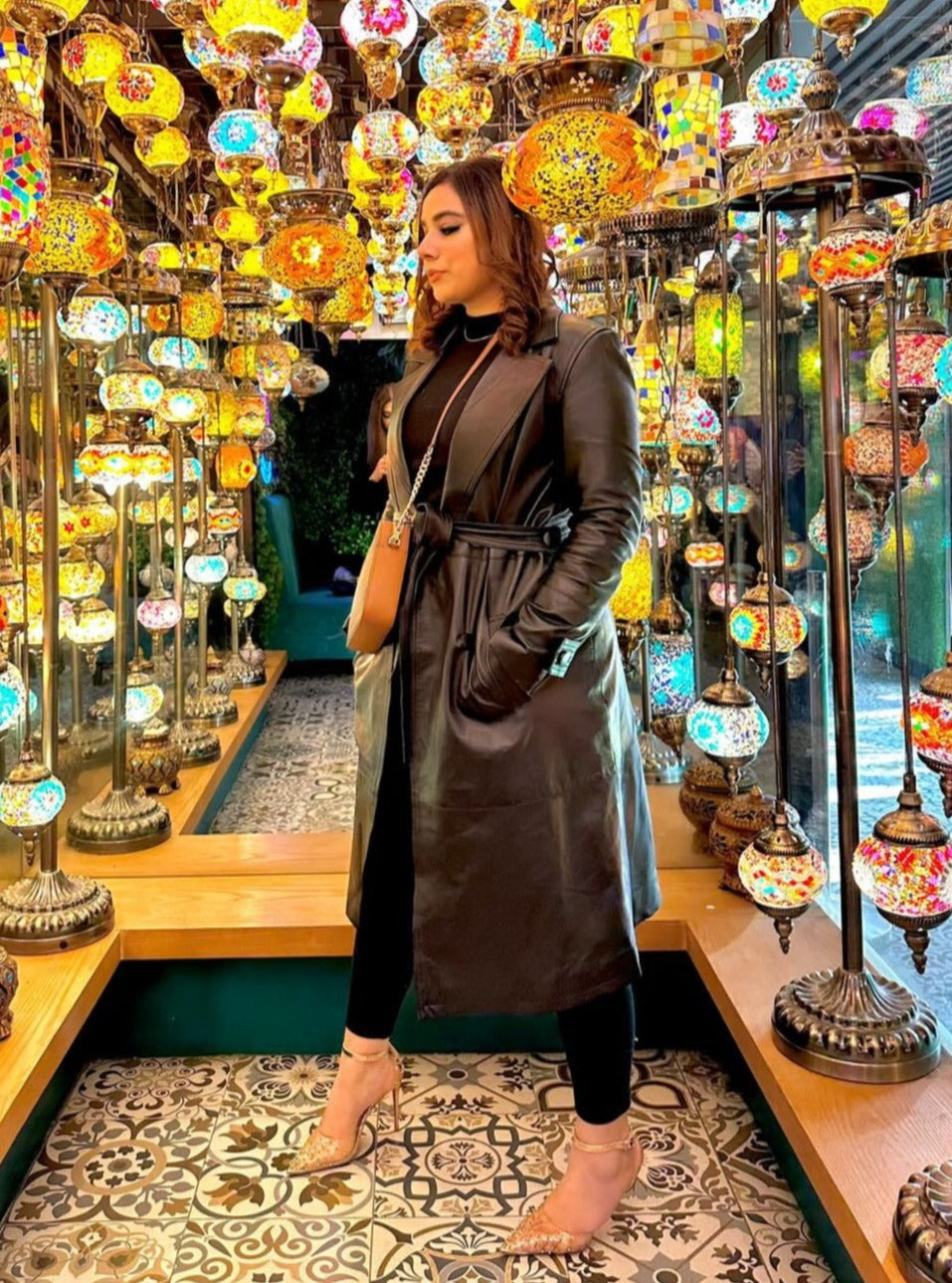 Chaos - Rive - Black Long Leather Coat