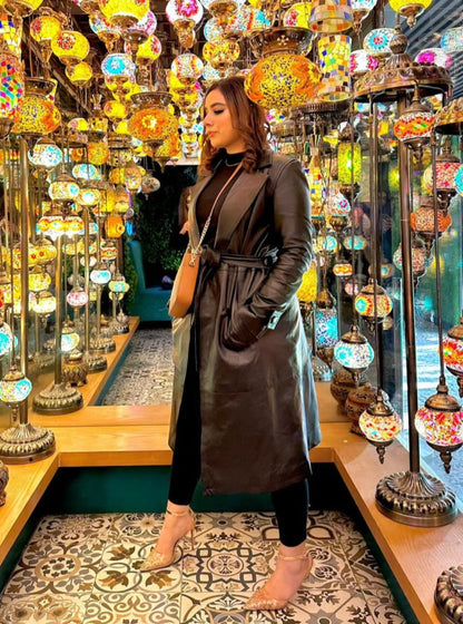 Chaos - Rive - Black Long Leather Coat