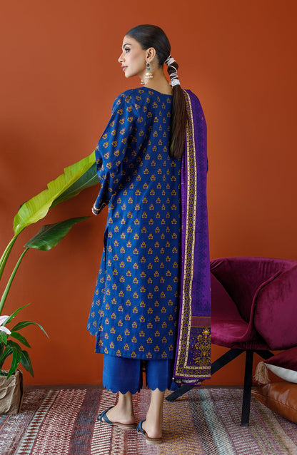 Orient - Unstitched 3 Piece Printed Khaddar Shirt , Khaddar Pant and Khaddar Dupatta