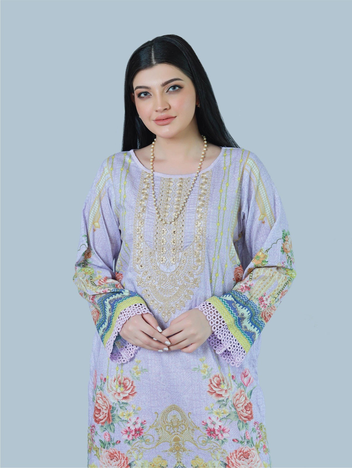 Bareeq Outfits - Celestial Jewel 3-Piece Stitched Suit
