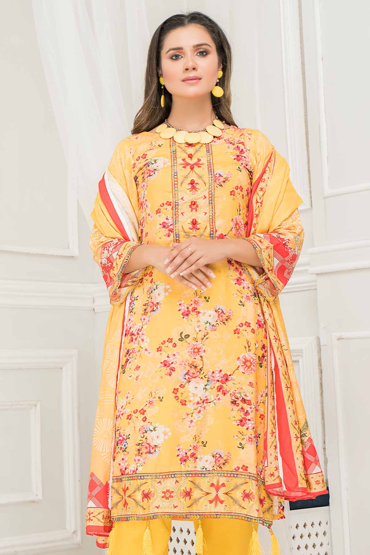 4PC Anarkali Digital Linen 28