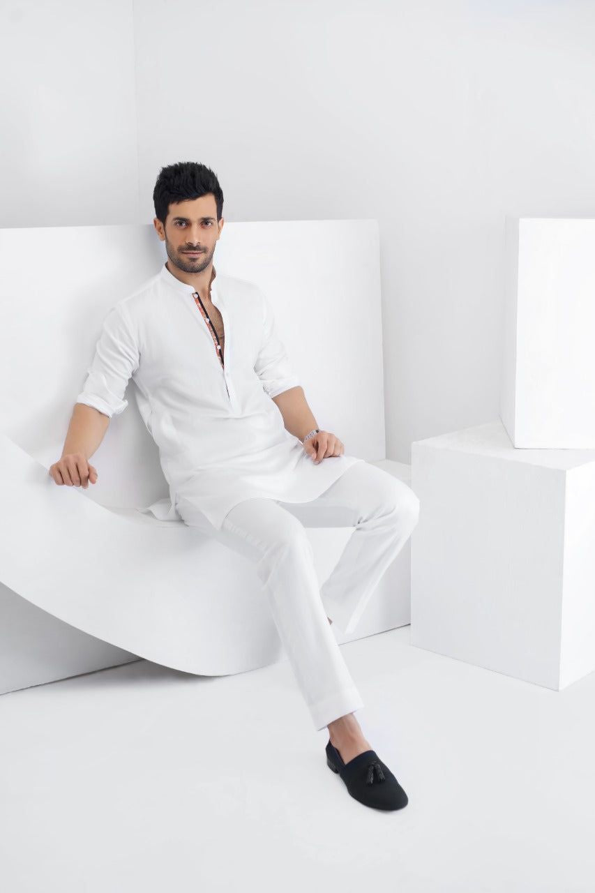 White Cotton Kurta