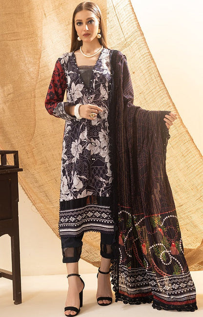 Alzohaib - 3-Piece Unstitched Digital Printed Striped Doria Lawn-CSD-23-02A