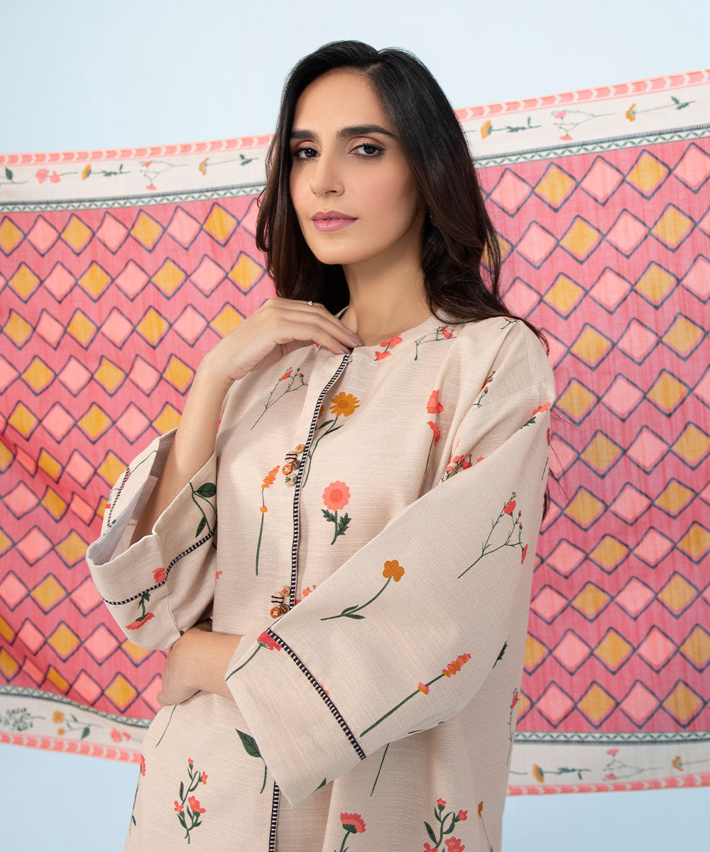 Sapphire - 2 Piece - Printed Light Khaddar Suit
