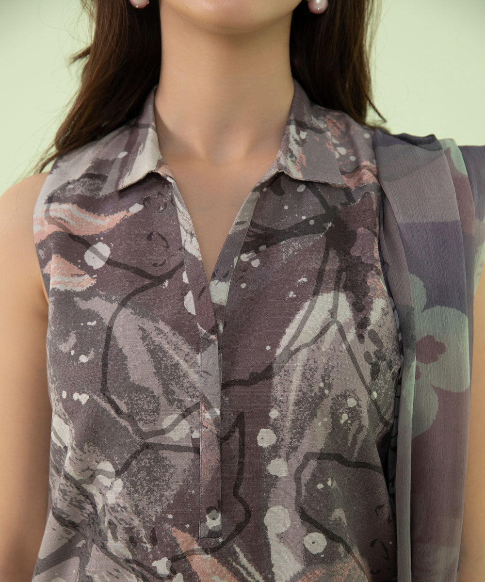 Sapphire - 2 Piece - Printed Cambric Suit