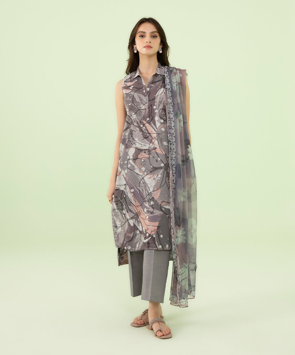 Sapphire - 2 Piece - Printed Cambric Suit