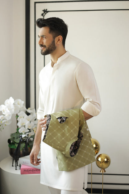 Embroidered Raw Silk Kurta And Pant with Waist Coat