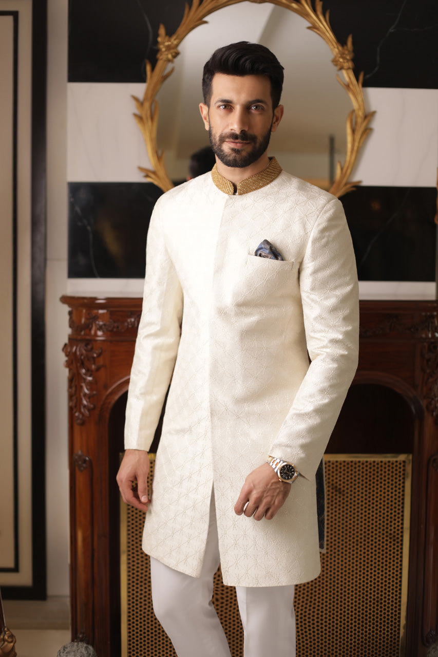 Embroidered Sherwani And Pant