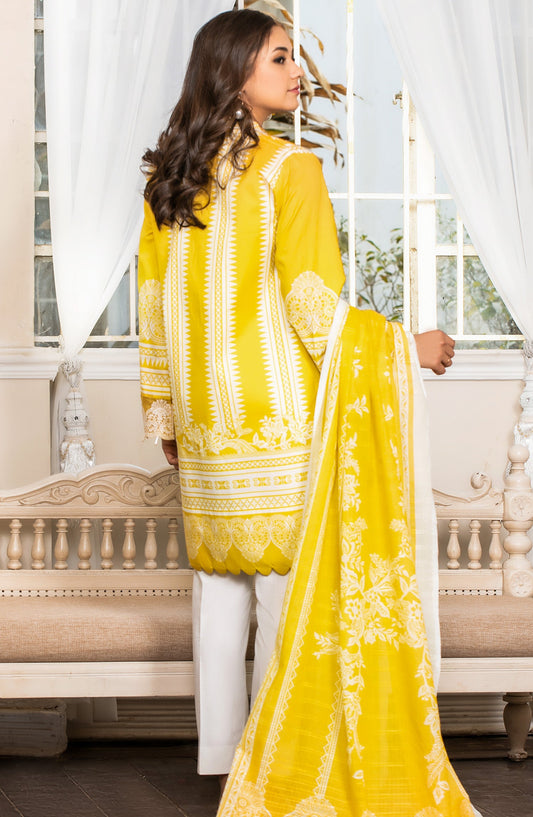 Orient - Unstitched 2 Piece Lawn Shirt Chiffon Dupatta