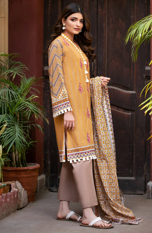 Orient - Unstitched 3 Piece Embroidered Lawn Suit