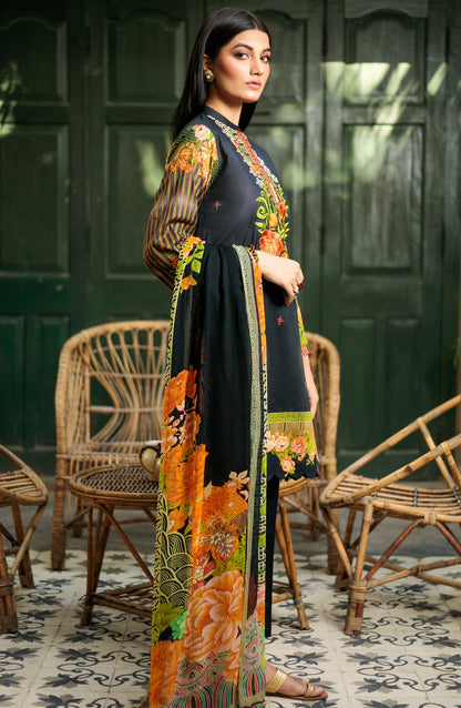 Orient - Unstitched 3 Piece Embroidered Lawn Suit