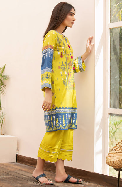 Orient - Unstitched 2 Piece Printed Lawn Shirt Trouser