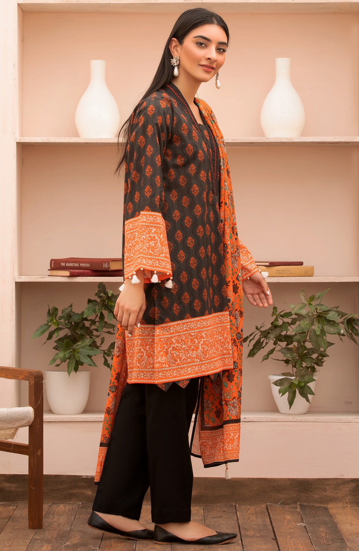 Orient - Unstitched 2 Piece Printed Lawn Shirt Dupatta
