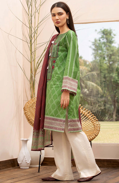 Orient - Unstitched 2 Piece Embroidered Lawn Shirt Dupatta