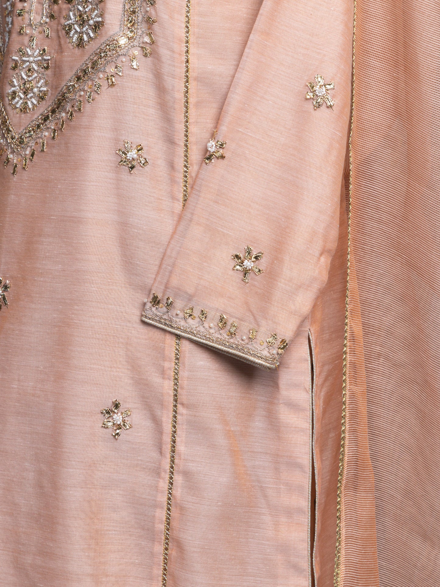 Eraj Hussain - Gotta Patti Peach - Stitched