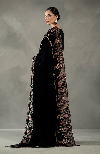 Seran - Black Velvet Shawl