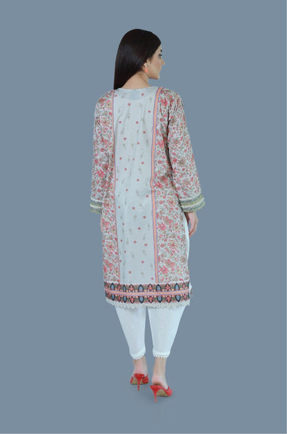 Bareeq Outfits - Coral Delight Printed Lawn Shirt