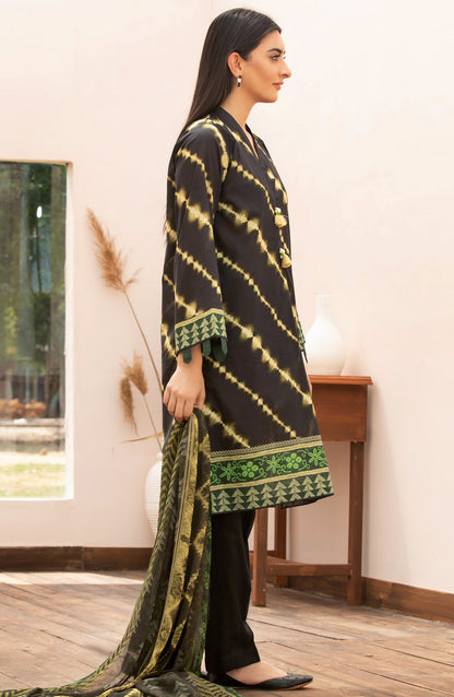 Orient - Unstitched 2 Piece Printed Lawn Shirt Chiffon Dupatta
