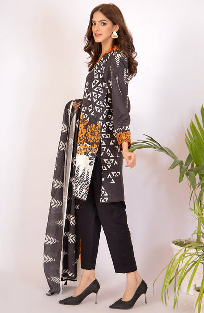 Orient - Unstitched 2 Piece Embroidered Lawn Shirt & Dobby Net Dupatta