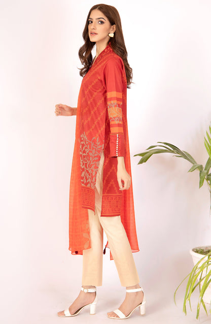 Orient - Unstitched 2 Piece Embroidered Lawn Shirt & Chiffon Dupatta