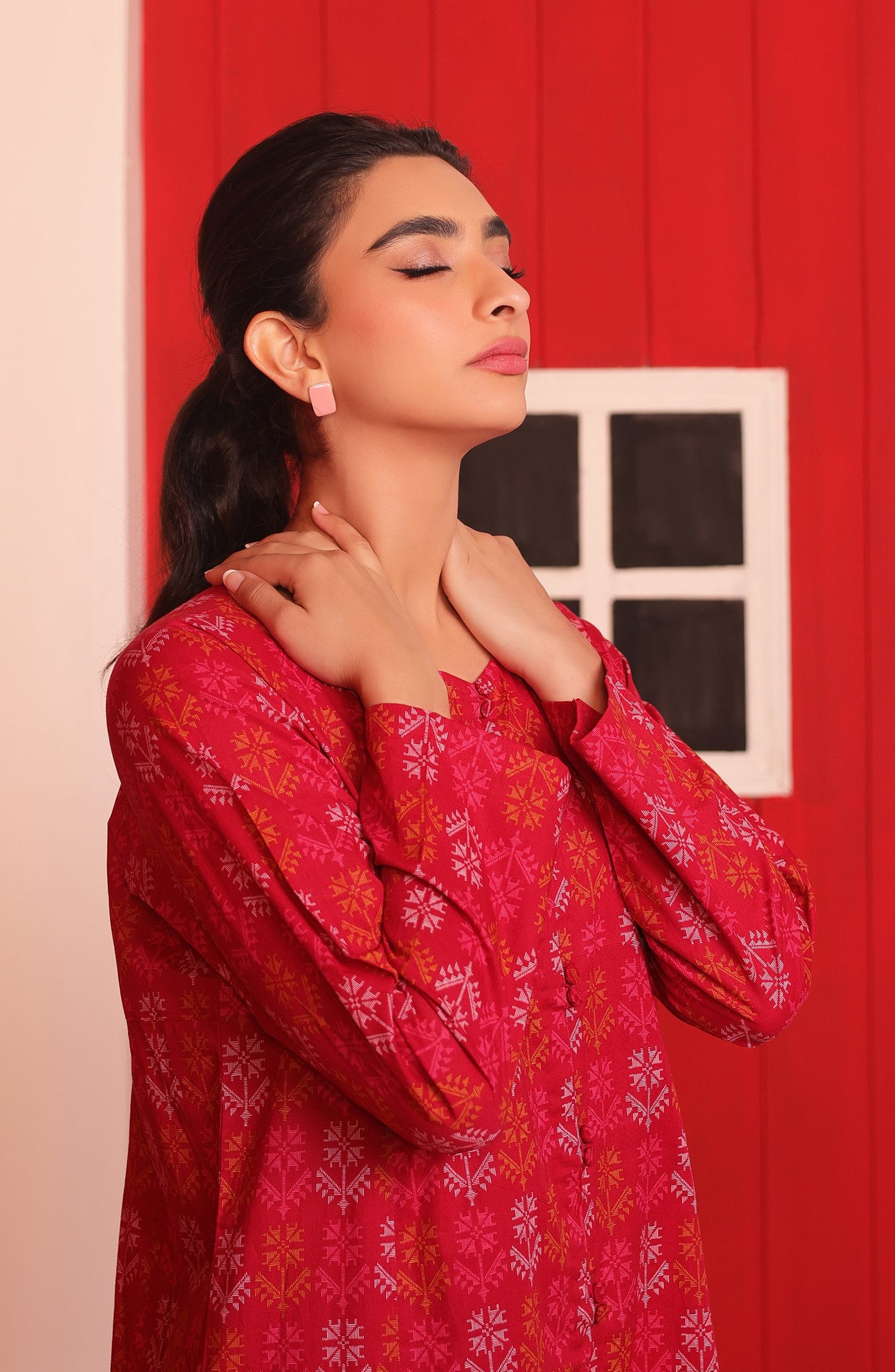 Orient - Stitched 2 Piece Printed Cambric Shirt and Cambric Pant
