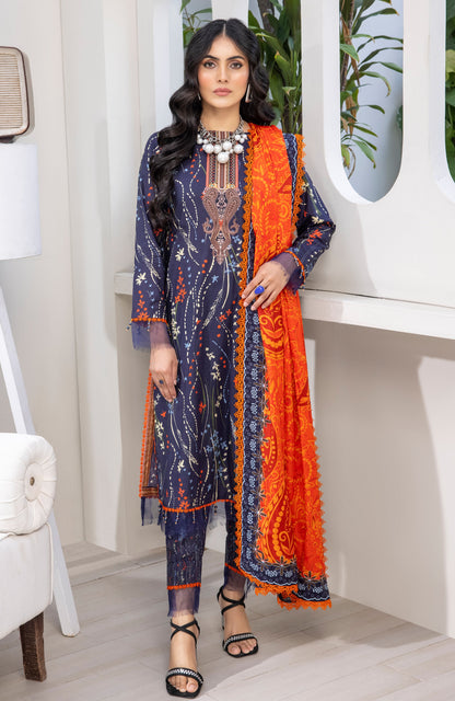 Alzohaib - 3-Piece Unstitched Digital Printed Cambric CPC-23-03