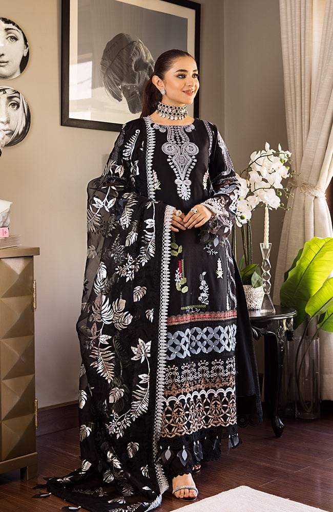 Alzohaib - 3 Piece Unstitched Luxury Embroidered Lawn-MLL-23-03