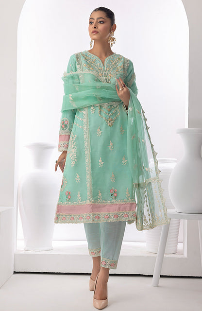 Alzohaib - 3 PC - STITCHED ORGANZA SERIES-AZP-23-03