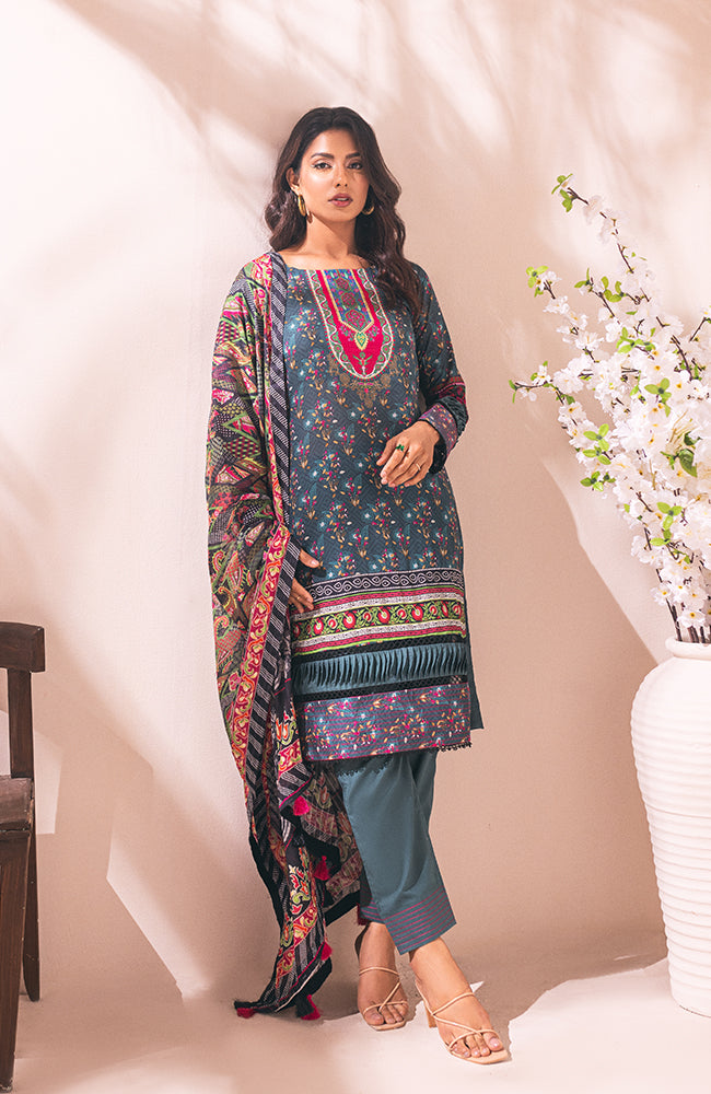 Alzohaib - 3-Piece Unstitched Digital Printed Lawn-CDD-23-03