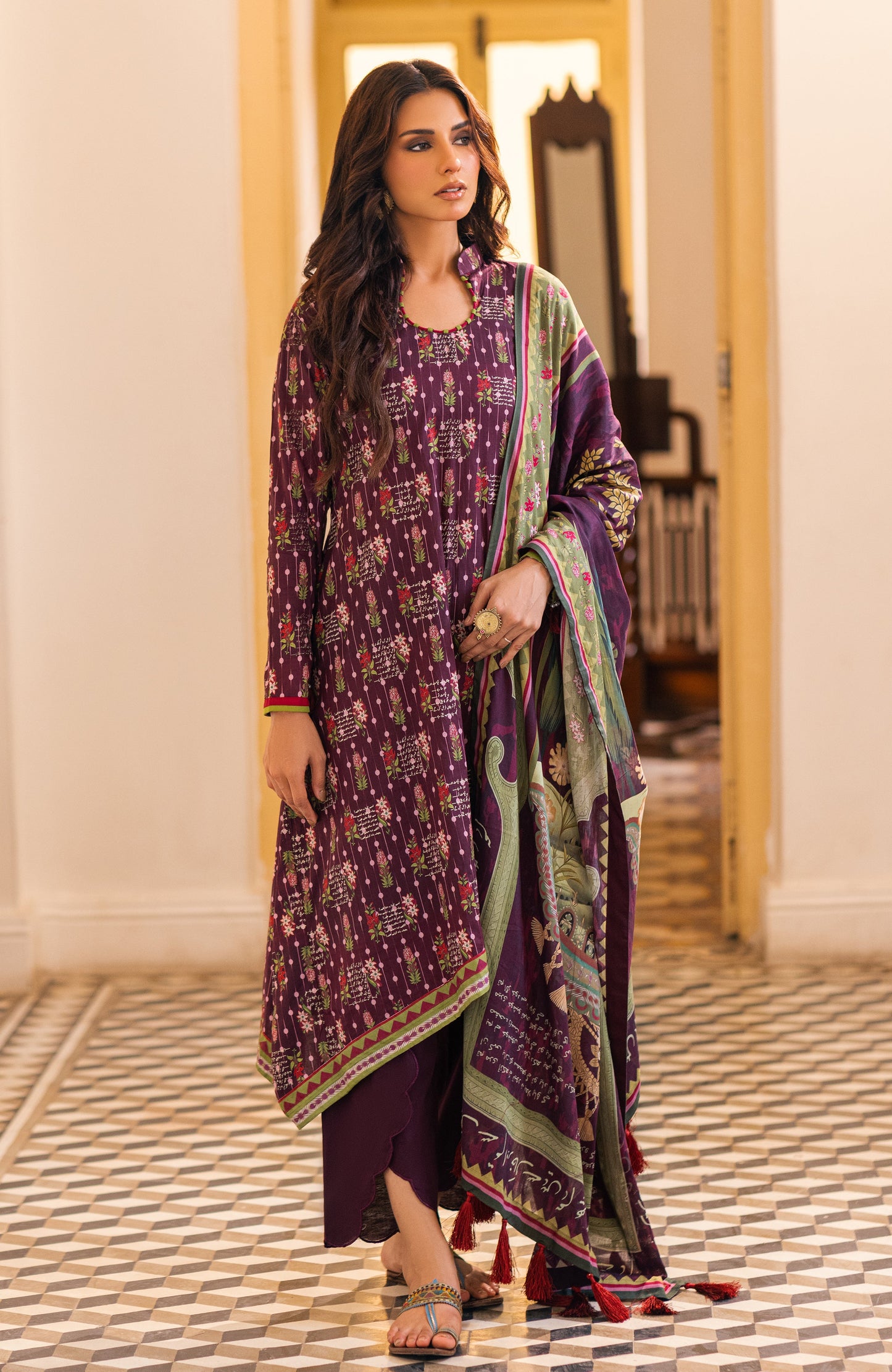 Alzohaib - 3-Piece Unstitched Digital Printed Cambric-AKC-23-03