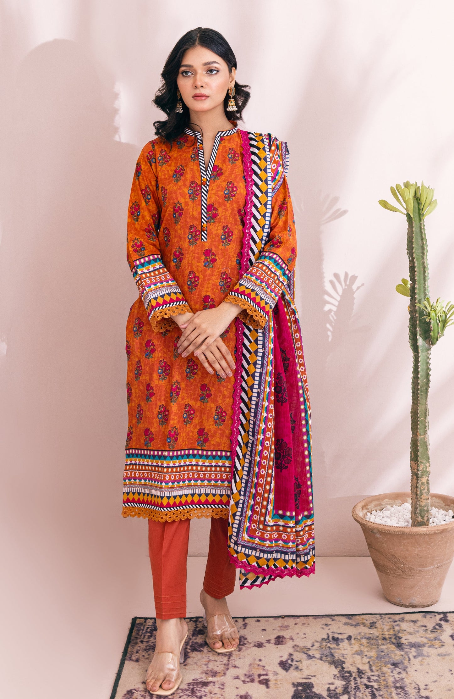 Alzohaib - 3-Piece Unstitched Digital Printed Cambric-MDP-23-03