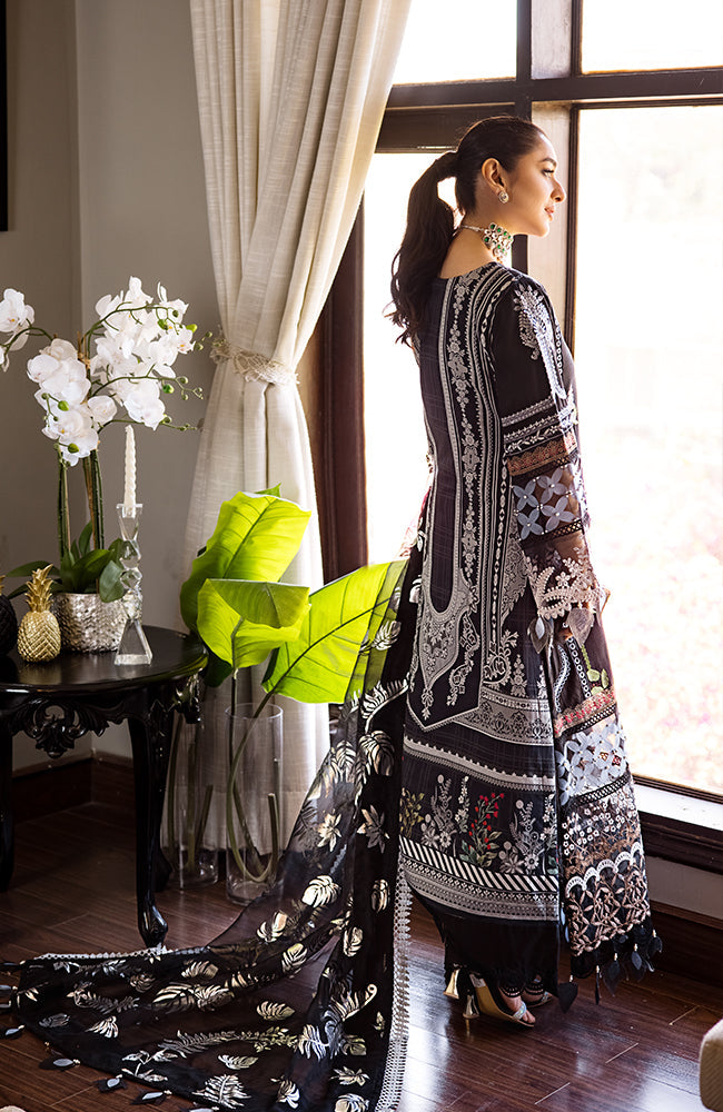 Alzohaib - 3 Piece Unstitched Luxury Embroidered Lawn-MLL-23-03