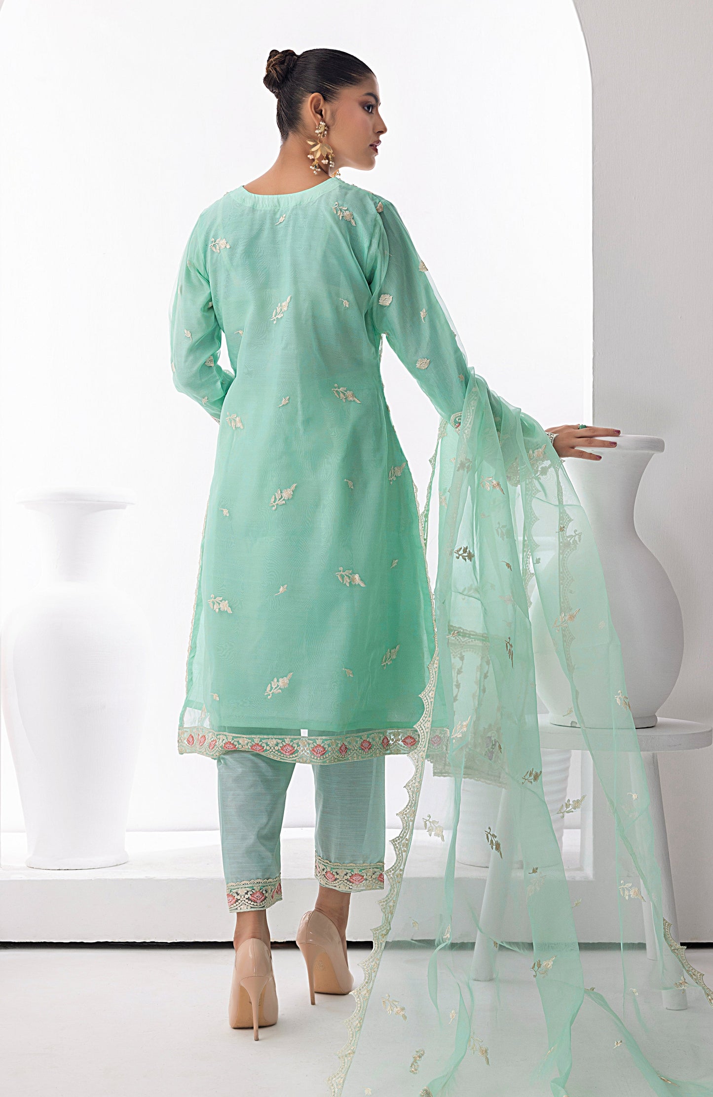 Alzohaib - 3 PC - STITCHED ORGANZA SERIES-AZP-23-03