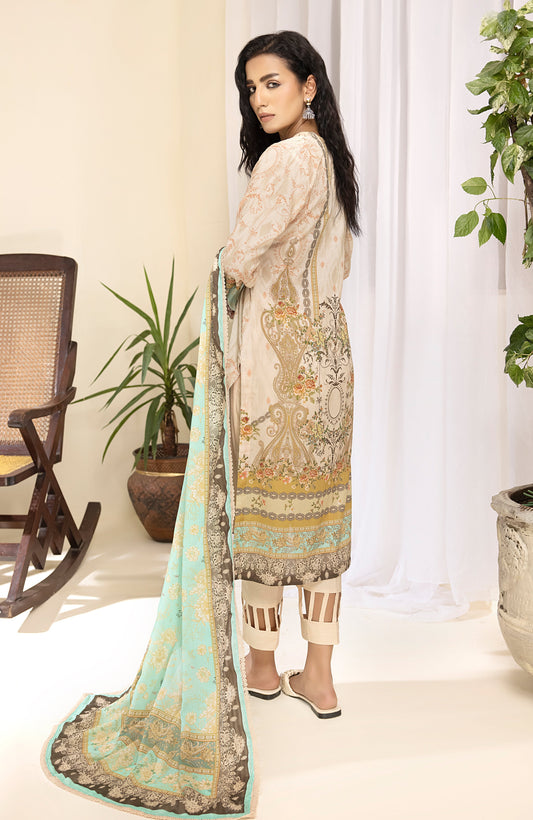 Alzohaib - 3-Piece Unstitched Digital Printed Lawn-CFD-23-15